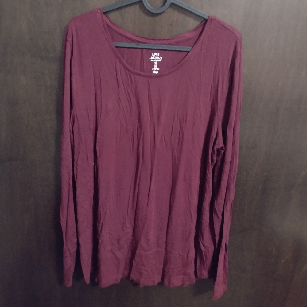 Gap Luxe Maroon Long sleeve size L